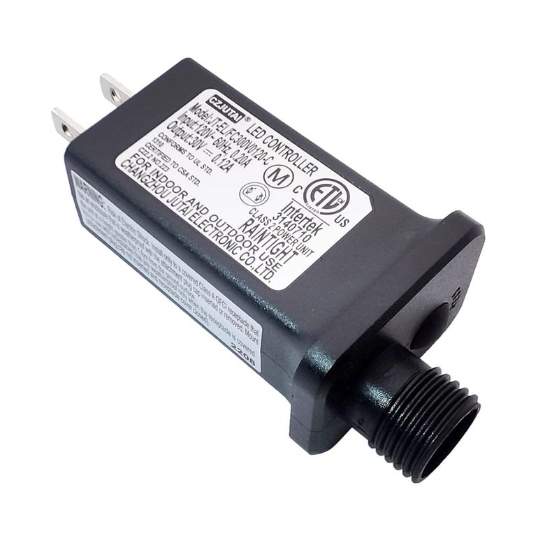 Dirduaid 30V 0.12A LED Controller with 8 Modes, JT-EL/FC300V0120-C Class 2 Power Supply Multifunctional Transformer, Low Voltage Transformer US Plug for LED Light (30v 0.12a) - Image 2